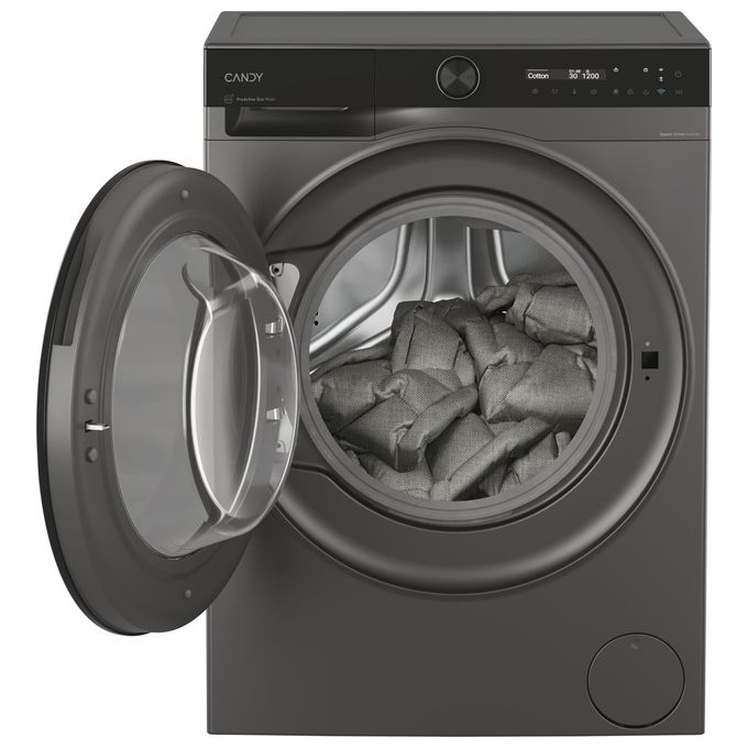 Candy BS 48SB6G-S Lavatrice Slim 8 Kg Classe A-10% Profondita' 49 cm Centrifuga 1400 giri Inverter Vapore Wi-Fi colore Antracite
