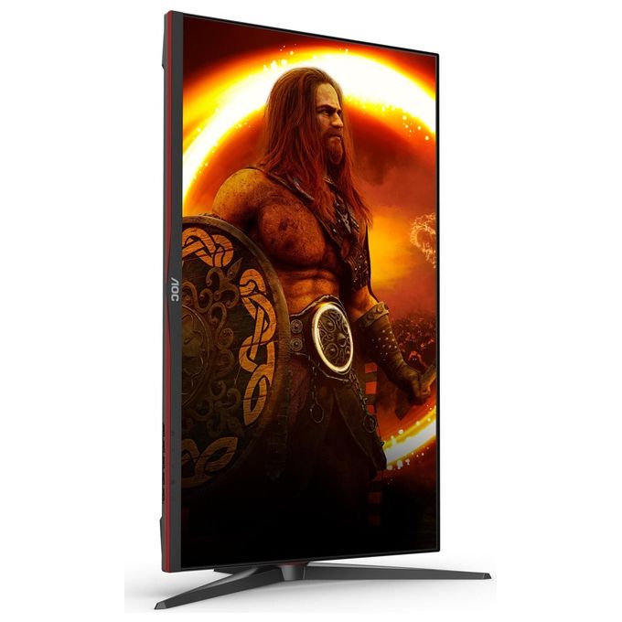 AOC U28G2XU2-BK Monitor Gaming 28'' 4K UHD IPS 144 Hz 1 ms FreeSync Premium HDR400 HDMI 2.1 USB Hub colore Nero Rosso