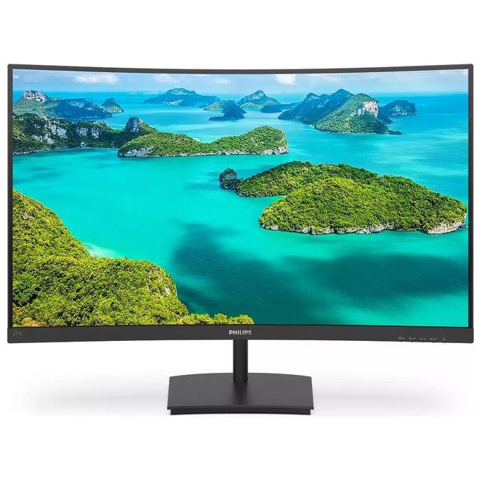 Philips Monitor Curvo Gaming 271E1SCA , Adaptive Sync 75 Hz, VA LED 27'', 1920 x 1080 FHD, 4 ms, HDMI, VGA, Casse Integrate, Flicker Free, Low Blue Light, VESA, Nero