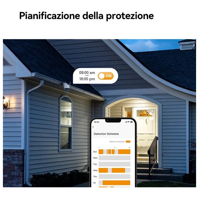 Imou IPC-K7FP-3H0TE-EU Cruiser SC Telecamera IP PTZ 4G 3MP 2K Full Color Wi-Fi 6 IP66 visione notturna 30m sirena 110 dB colore Bianco
