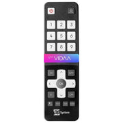 TELESYSTEM 58035024 Easy Telecomando Sostitutivo Smart TV VIDAA Tasti Grandi colore Nero