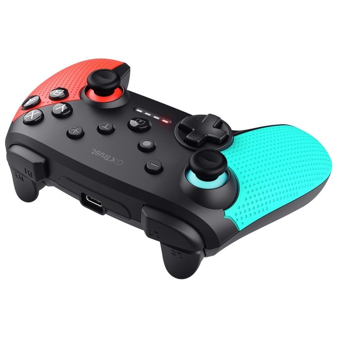 Trust 25427 GXT 1246B Muta Gamepad Wireless Bluetooth con Vibrazione e Controllo Movimento colore Nero Blu Rosso
