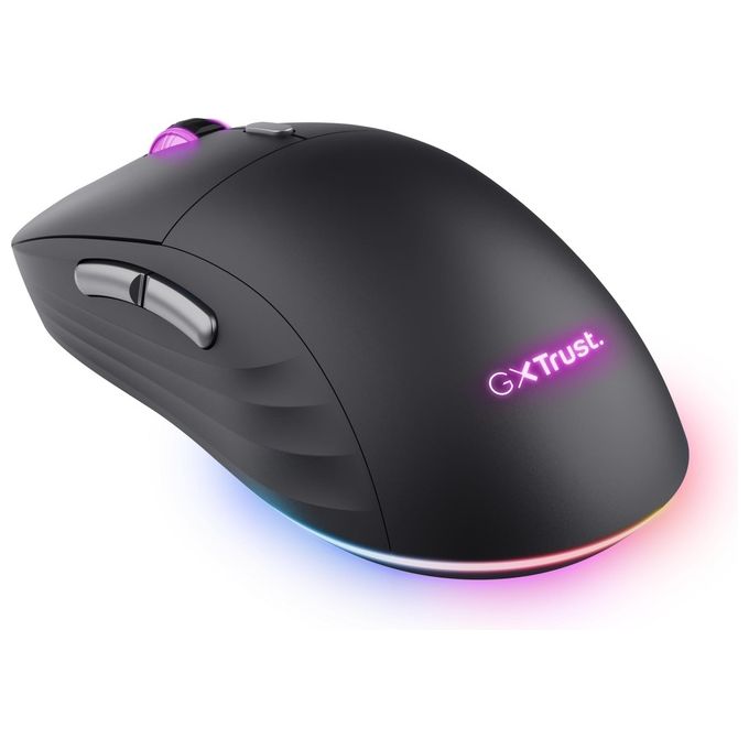 Trust 25126 GXT 926 Redex II Mouse Gaming Wireless 2.4 GHz 10000 DPI 6 Pulsanti Programmabili Retroilluminazione RGB colore Nero