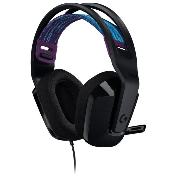 Logitech G 981-000978 G335 Cuffia Gaming Cablata con Microfono Flip-to-Mute Jack 3.5 mm Driver 40 mm Compatibile con PC PlayStation Xbox Nintendo Switch colore Nero