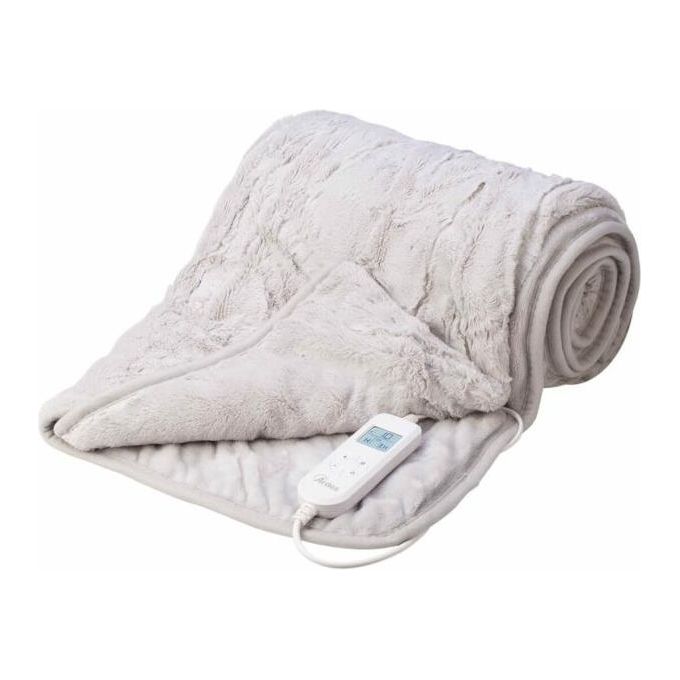 Ardes AR4O180 Fluffy Termocoperta Elettrica Singola 10 Livelli di Temperatura Display LCD Spegnimento Automatico 180x130 cm colore Grigio