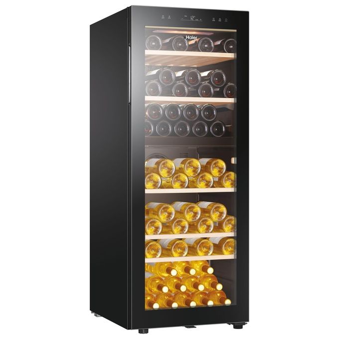 Haier HWS79GDG Wine Bank 50 Serie 5 Cantinetta Vino 79 Bottiglie 2 Zone Temperatura LED WiFi Classe G colore Nero