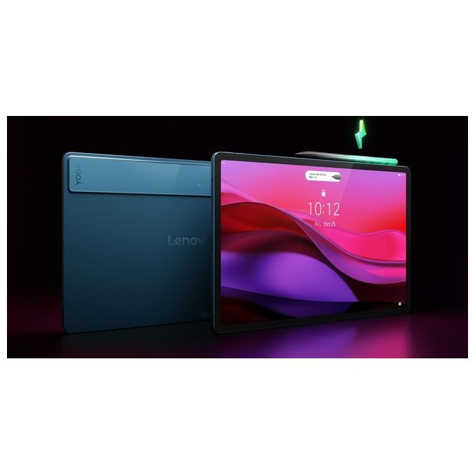 Lenovo ZAEG0015IT Yoga Tab Plus Tablet Android 12.7'' 3K Snapdragon 8 Gen 3 16 GB RAM 256 GB Wi-Fi 7 Android 14 Tastiera e Pennino inclusi colore Tidal Teal