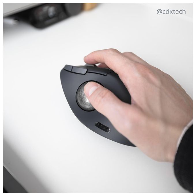Kensington K72196WW Pro Fit Ergo TB550 Trackball Wireless Bluetooth Ricaricabile 4D Scrolling Batteria Integrata colore Nero