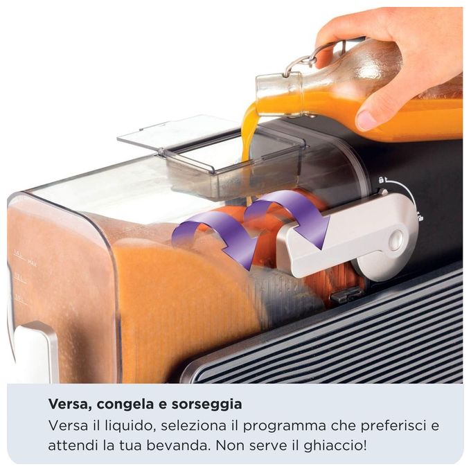 Ariete 655 MySlush and IceCream Gelatiera Compressore Serbatoio 2,6 L 6 Programmi 200 W colore Acciaio inox
