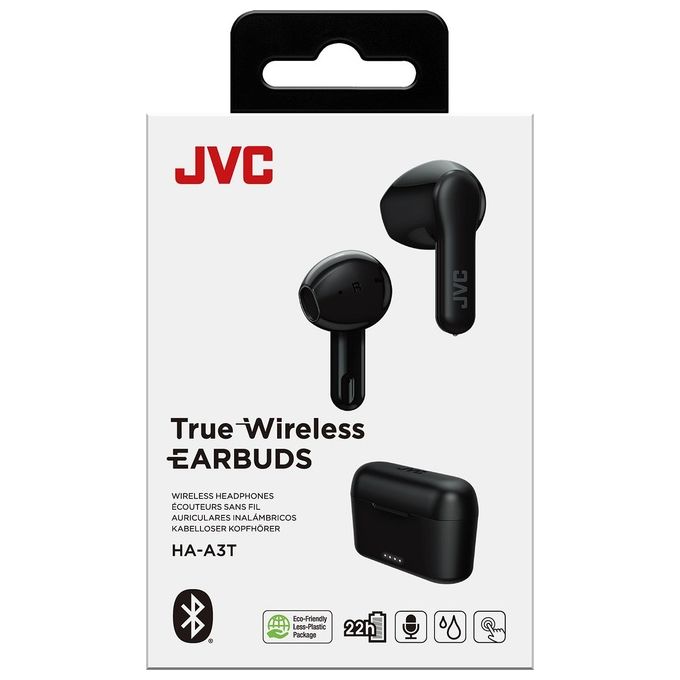 JVC HA-A3T Auricolari True Wireless Bluetooth 5.1 In-ear IPX4 Microfono Integrato 22h Autonomia colore Nero