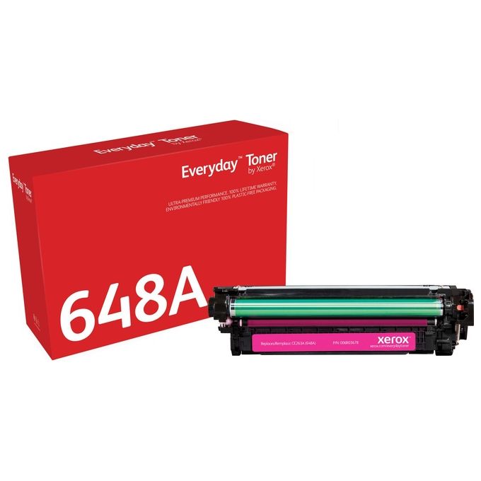 Xerox CE263A Everyday Toner compatibile HP Color LaserJet CP4025 CP4525 11000 pagine colore Magenta