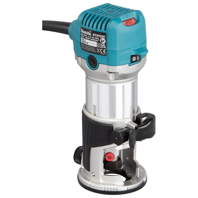 Makita RT0702CX2J Fresatrice Multifunzione 710 W 10000 34000 rpm Velocita' Variabile Avvio Progressivo colore Nero