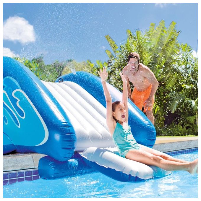 Intex 58849 scivolo gonfiabile 333 x 206 x 117 cm per divertimento in piscina e campeggio