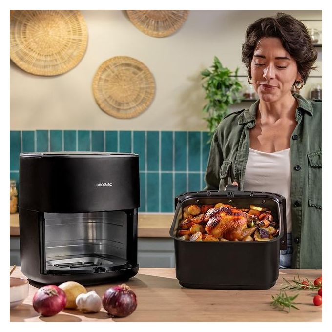 Cecotec A01 EU01 100500 CecofryandGrill Friggitrice ad aria 6,5 L 2200 W 12 programmi display LCD colore Nero