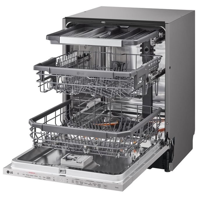 LG DB365TXS QuadWash Lavastoviglie Incasso a Scomparsa Totale 14 coperti Classe B 43 dB TrueSteam Wi-Fi (55x60x82 cm) colore Acciaio Inox
