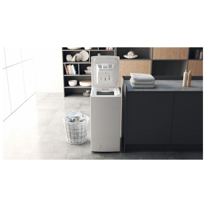 HOTPOINT WMTF 624 U Lavatrice Carica dall'Alto Slim Anti Macchia Classe energetica C Capacita' di carico 6Kg Centrifuga 1200 Giri Cestello extra-spazioso Soft Opening Anti Allergy