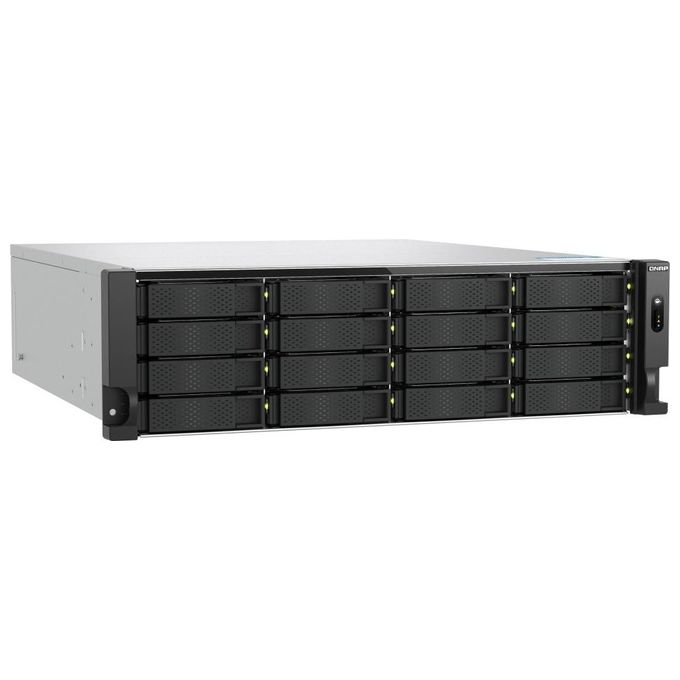 QNAP TS-H1677AXU-RP-R7-32G Server di archiviazione Armadio 3U AMD Ryzen 7 7745 32 GB DDR5 16 bay 2x550W 10GbE colore Nero Grigio