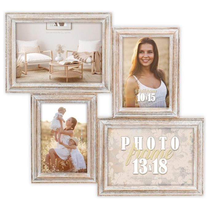 ZEP Rosel Natural 4Q Galerie Cornice Portafoto 2x10x15cm 2x13x18cm