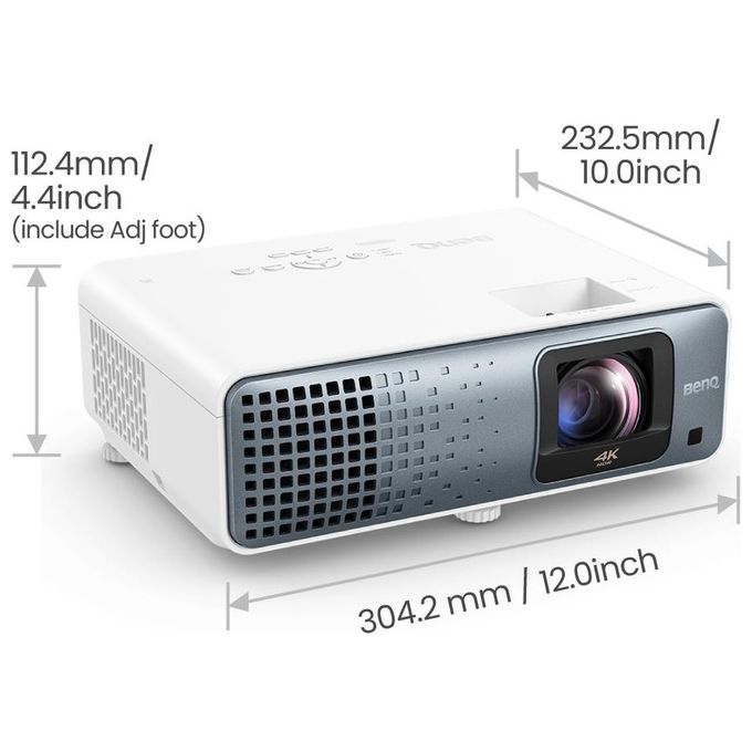 BenQ TK710STI Videoproiettore Laser DLP 4K UHD 3200 ANSI lumen HDR10 Gaming Home Entertainment colore Nero Bianco