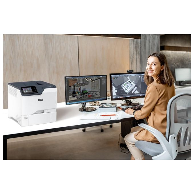 Xerox C620V_DN VersaLink C620 Stampante Laser A4 a Colori 50 ppm Duplex Automatico 2 Vassoi 650 Fogli Colore Grigio Bianco