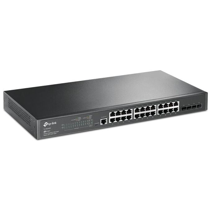 TP-Link SG3428 Omada Switch Gestito L2-L3 24 porte Gigabit Ethernet 4 slot SFP 56 Gbps Fanless colore Nero