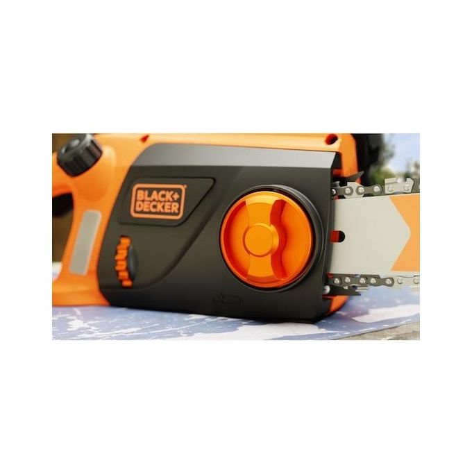 Black+decker BECS2040-QS Motosega Elettrica 2000W barra 40 cm lubrificazione automatica freno catena colore Arancione