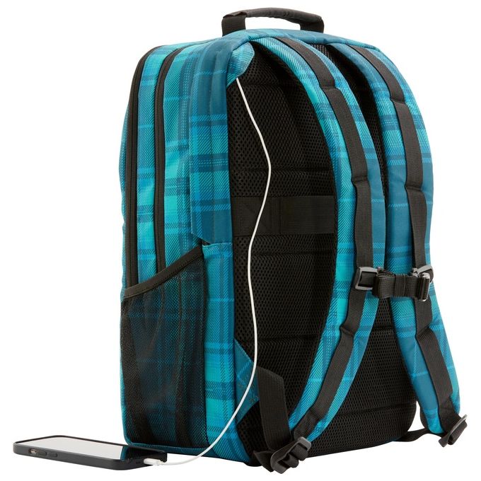 HP 7J594AA Zaino Campus XL per Laptop fino a 16.1'' con Cerniera Bloccabile e Materiale Antipioggia colore Blu