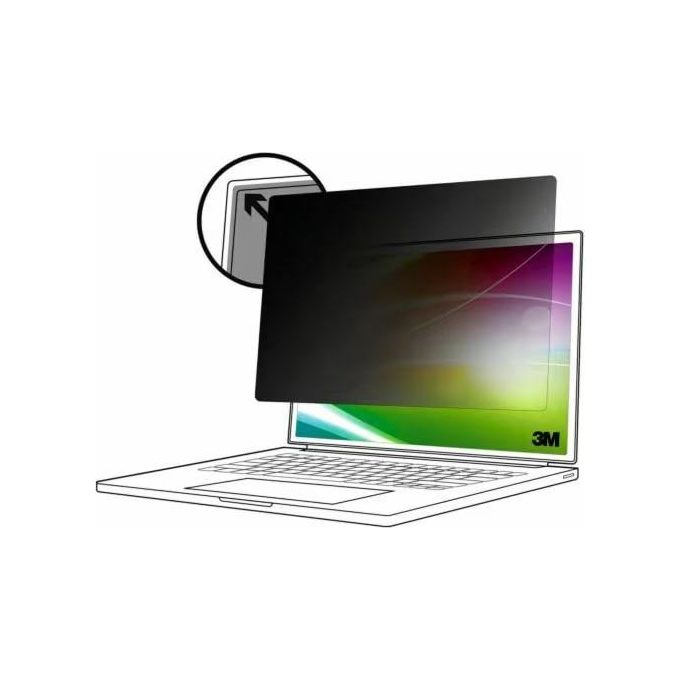 3M BP121W1B Filtro Privacy per Schermo Laptop 12.1'' 16:10 Bright Screen con Tecnologia Nanolouver Trasmissione Luce 85% Angolo Visione 60° Compatibile Touch colore Nero