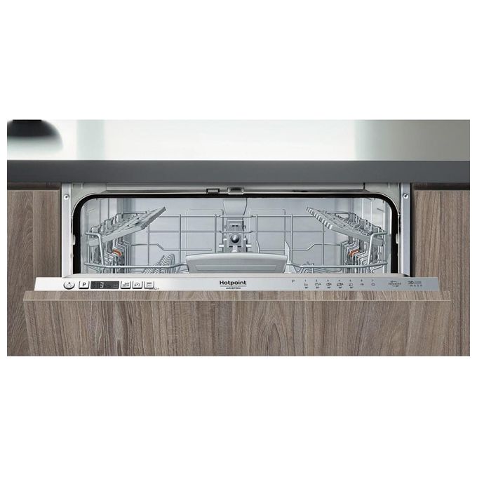 Hotpoint HI 5030 W Lavastoviglie da incasso 14 coperti Classe D 43 dB Motore Inverter AquaStop (82x60x56 cm) colore Argento