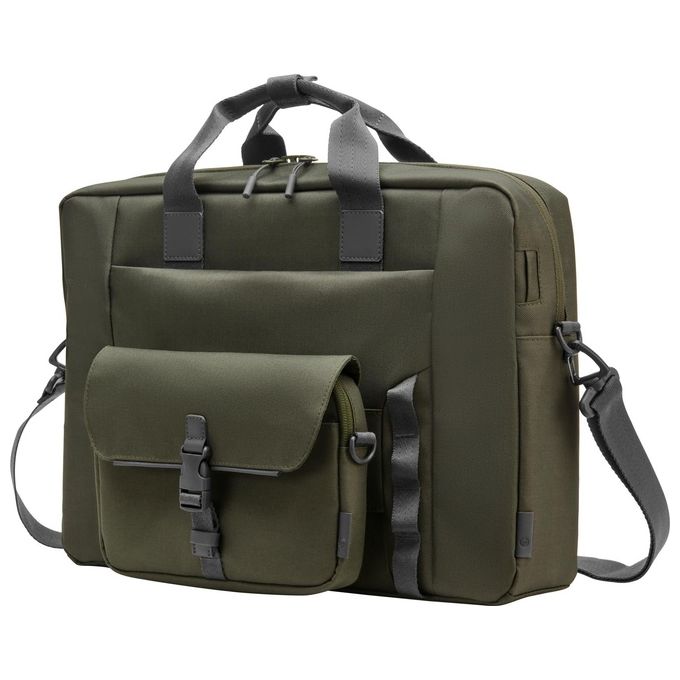 HP 9J4C2AA Modular Laptop Bag Nebula Borsa Porta PC 15.6'' Poliestere Resistente all'Acqua 22L colore Verde Grigio