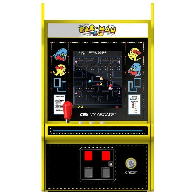 My Arcade DGUNL-4194 Micro Player Pro Console da gioco portatile schermo 2.75'' con gioco Pac-Man incluso colore Multicolore