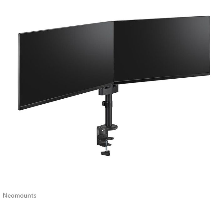 Neomounts W128434745 DS60-425BL2 Braccio per Monitor da Scrivania 2 Schermi Fino a 27'' 8 Kg Regolabile Altezza Profondita' Rotazione 360° colore Nero