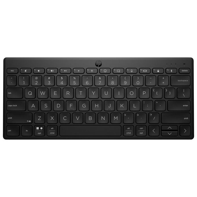 HP 692S9AA 355 Tastiera Bluetooth Multi-Dispositivo Compatta Wireless Bluetooth 5.2 Multi-Device 12 Tasti Rapidi colore Nero