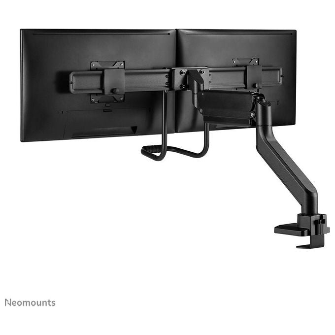 Neomounts DS75-450BL2 Braccio per Monitor 2 Schermi 17-32'' Regolabile Altezza Profondita' Rotazione 360° con Molla a Gas e Blocco 180° colore Nero
