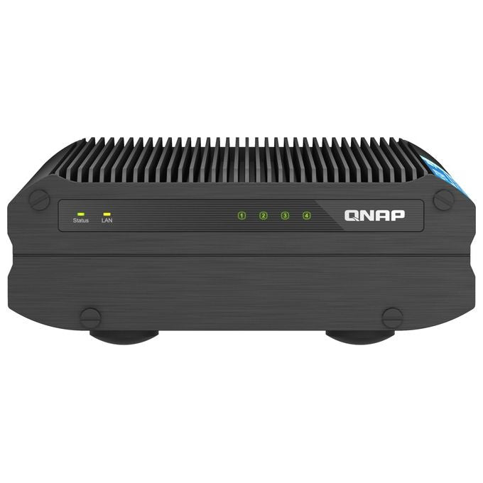 QNAP TS-I410X-8G TS-i410X NAS industriale fanless con Intel Atom x6425E 8 GB RAM 4 bay SATA 2.5'' 10GbE colore Nero