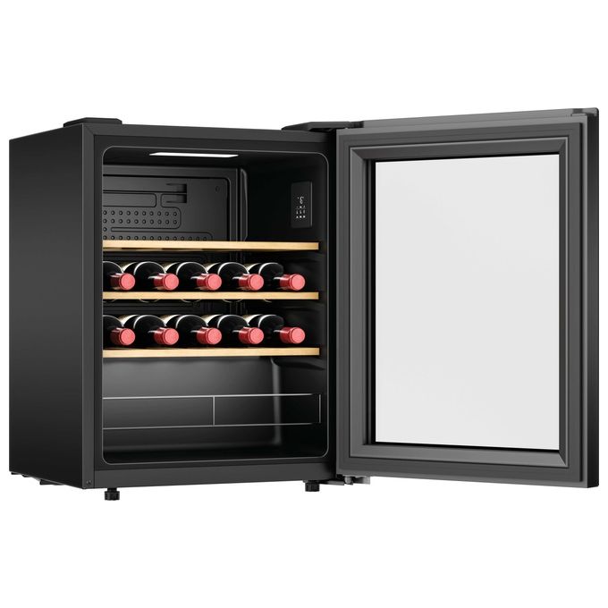 Candy CWC023 DiVino Cantinetta Vini Libera Installazione 23 Bottiglie 62 L Classe G Wi-Fi Ripiani Legno Anti UV colore Nero