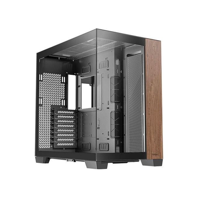 Antec 0-761345-10079-3 C8 Wood Case PC Full Tower ATX EATX ITX micro ATX con Finestra Laterale Vetro e Dettagli in Legno colore Nero Legno