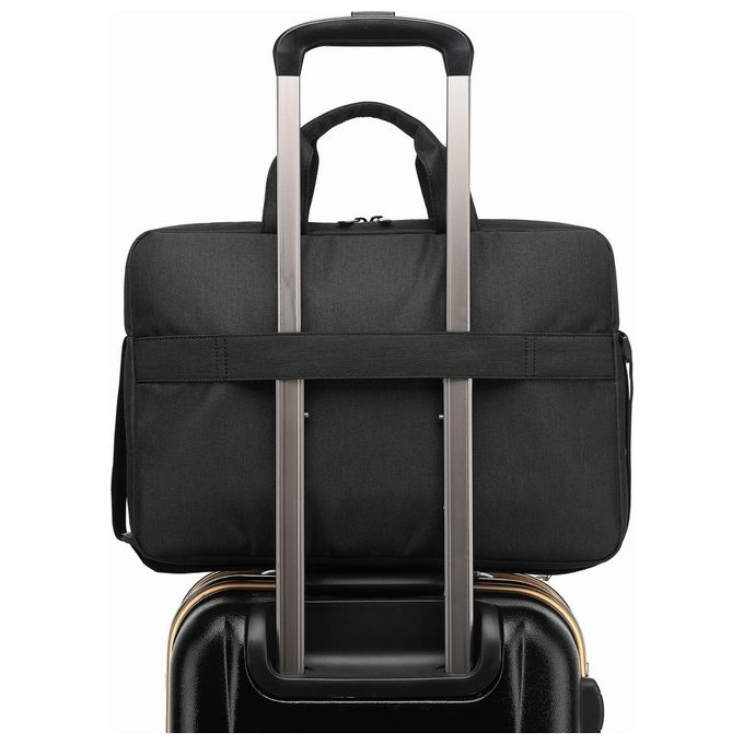 Celly MESSENGERBAGBK Borsa Messenger Porta PC Notebook fino a 15,6'' Poliestere PU 6 scomparti tracolla regolabile colore Nero