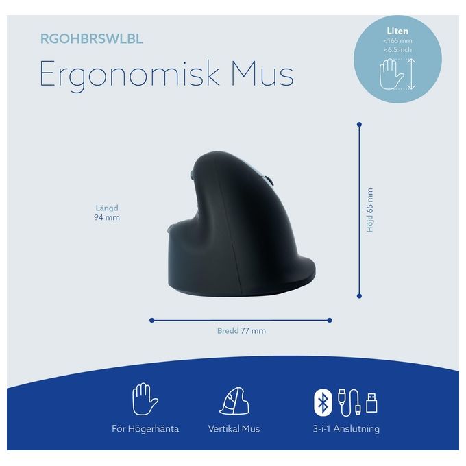 R-Go Tools RGOCONMWLWH R-Go Numpad Break Tastierino Numerico Ergonomico con Bluetooth 5.0 e Indicatore di Pausa colore Bianco