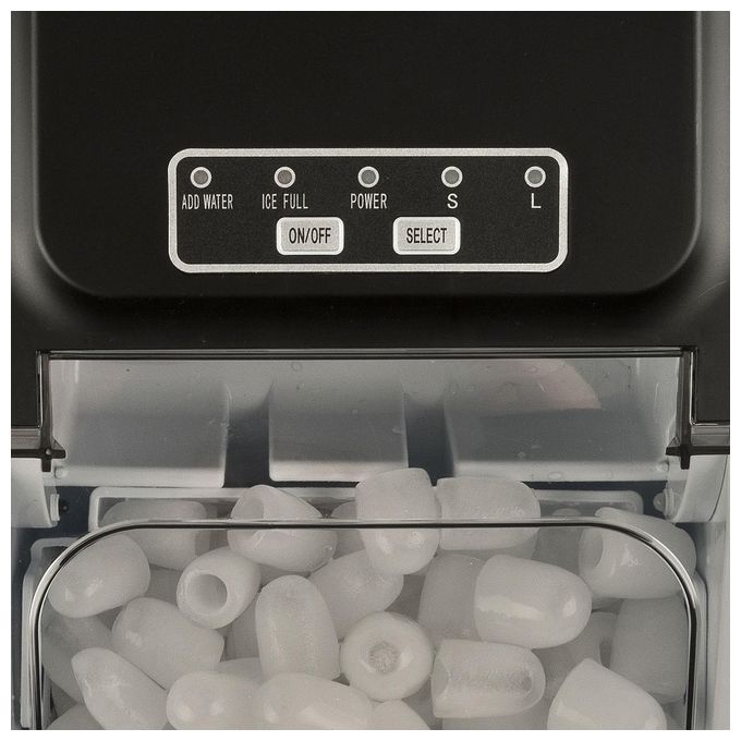 G3 Ferrari G20139 ARTIKO Fabbricatore di Ghiaccio Portatile 12 Kg 24h 1400 Cubetti 2 Misure colore Nero Acciaio inox