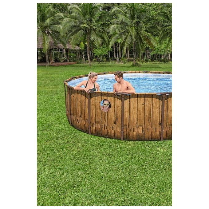 Bestway Piscine Tonde C-Tel. Rattan 488X122 -56725