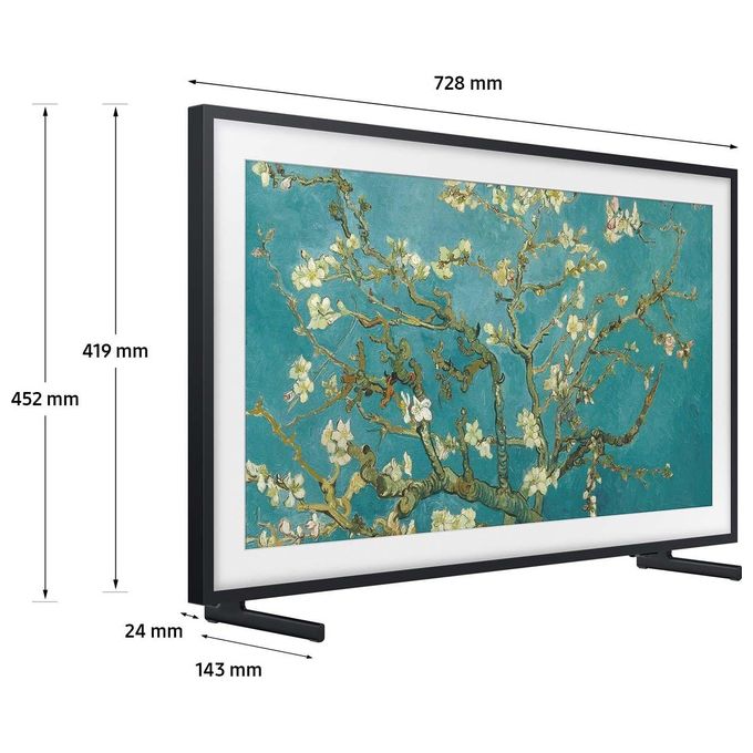 Samsung QE32LS03CBUXZT The Frame Smart TV QLED 32'' Full HD Matte Display OTS Lite Art Mode colore Nero