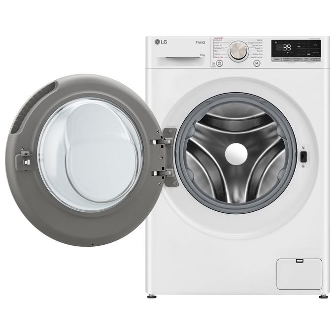 LG AI DD F4R7011TSWG Lavatrice 11kg a Carica Frontale Serie R7 Lavatrice Classe A -10% 1400 giri TurboWash 360 Vapore su 7 Programmi Wi-Fi Libera installazione Bianco