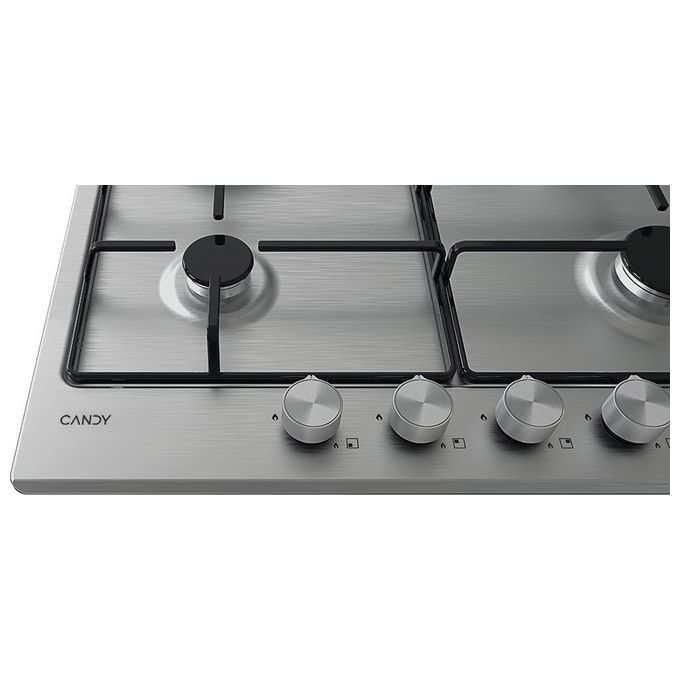 Candy CHW6BR4WPX Piano Cottura a Gas 4 Zone 60 cm Acciaio Inox