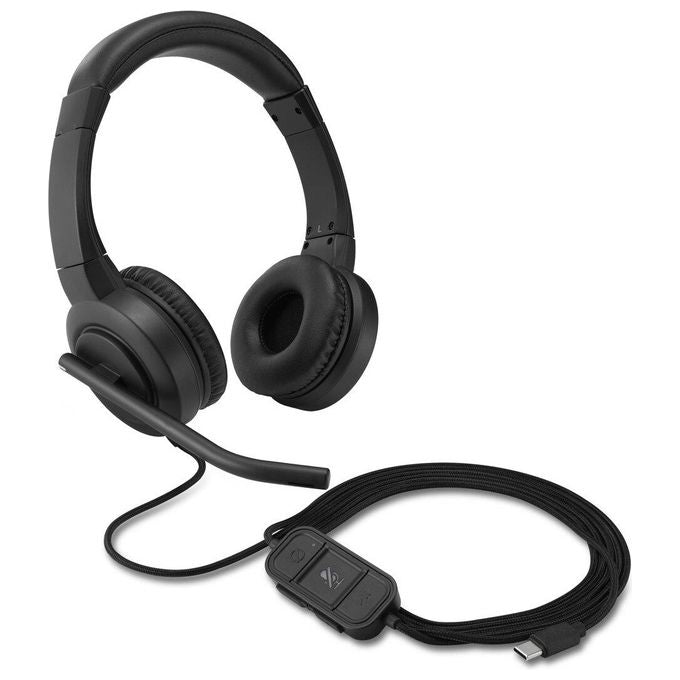 Kensington K83450WW Cuffie on-ear USB-C H1000 con microfono con cancellazione del rumore comandi integrati e Busy Light colore Nero