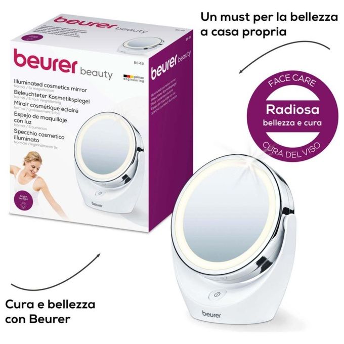 Beurer BS 49 Specchio Cosmetico con Luce 17,5x19x10cm