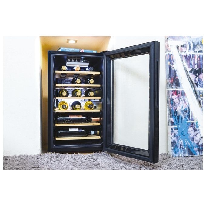 Candy CWCEL 210-N DiVino Cantinetta Vino 21 Bottiglie Classe G 39 dB Libera Installazione colore Nero