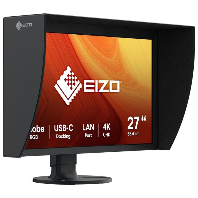 EIZO CG2700X ColorEdge Monitor 27'' 4K UHD IPS 500 cd-m² 10 bit HDR HLG-PQ USB-C 94W colore Nero