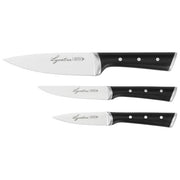 Lagostina 014458500003 Ice Force Set di Coltelli Acciaio Inox 3 Pezzi con Lama da 20 cm 11 cm 9 cm colore Nero