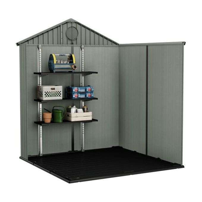 Keter Casetta da Giardino Darwin 6x6 190x183x221H cm Verde Salvia Ventilata